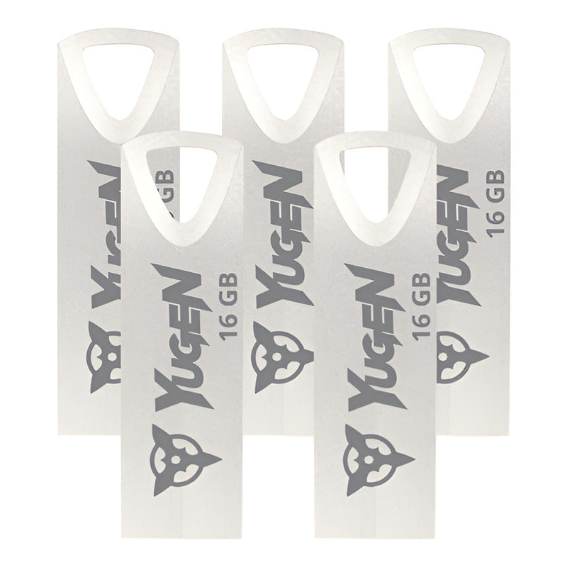 Paquete 50 Memorias Usb 16gb Mayoreo Yugen Metalica Plateada Color Plateado 2 Plateado2 Liso