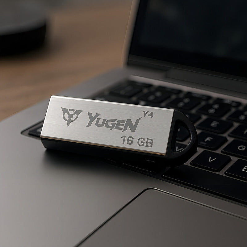 Kit 10 Memorias Usb 16gb Metálicas Yugen Usb 2.0 Plateado Y4