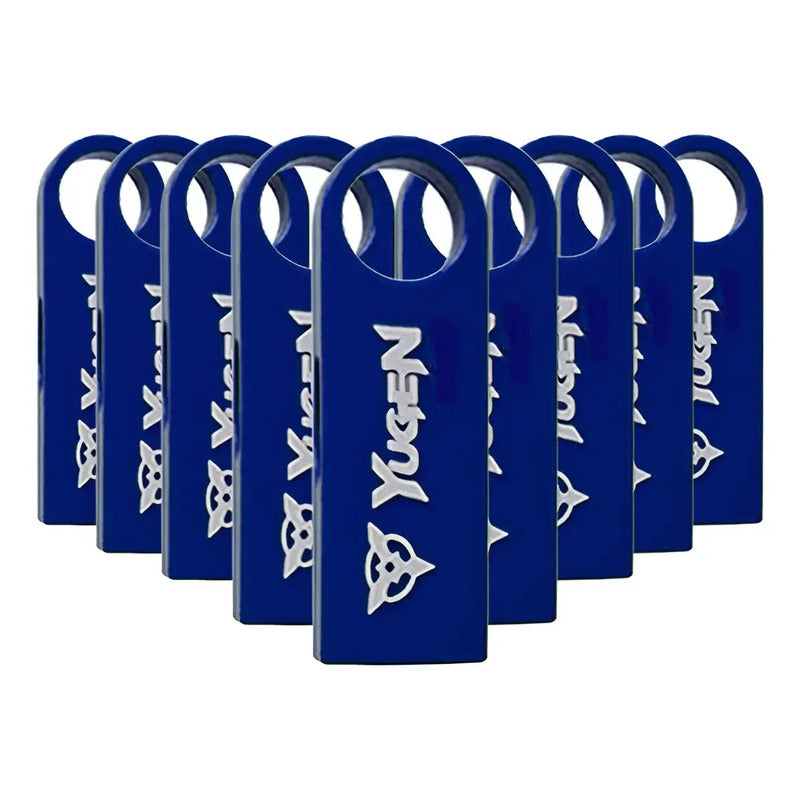 Paquete 100 Memoria Usb 8gb A Granel Metálica Mayoreo Yugen Azul Y1