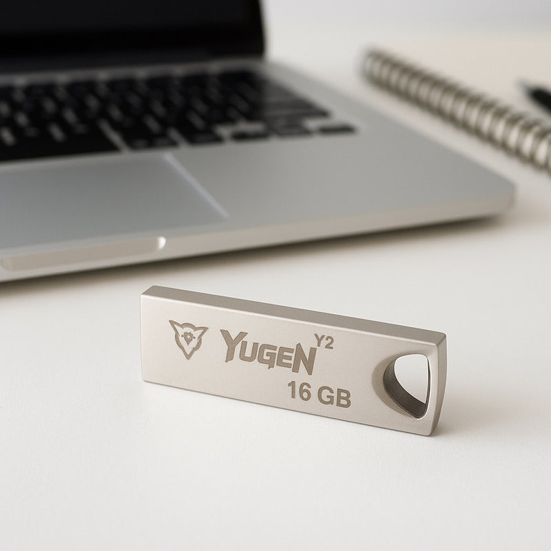 Kit  30 Memorias Usb 16gb Metalica Usb 2.0 Yugen  Plata Y2 Plateado Y2