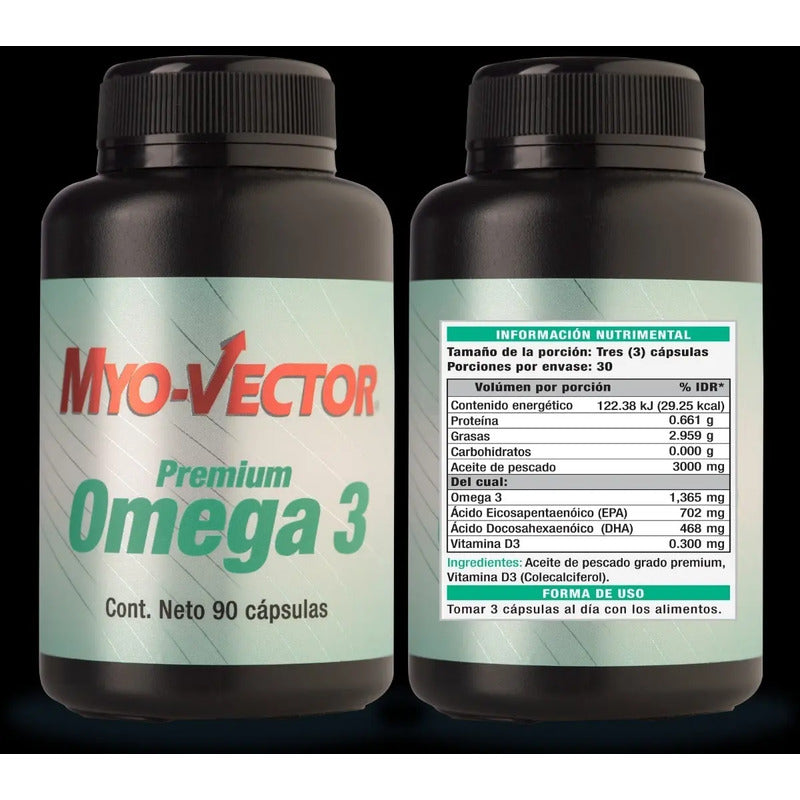 Omega 3 Myo-vector 90 Cápsulas Gel Beneficios Cardiovasculares E Inmunológicos Capsula Gel