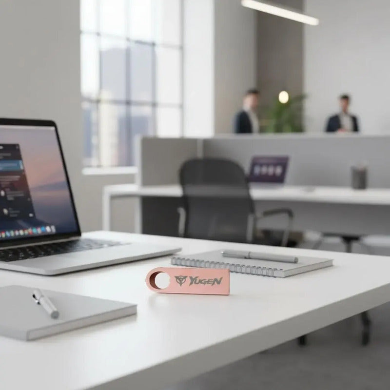 Paquete 100 Memoria Usb 8gb A Granel Metálica Mayoreo Yugen Oro Rosa Y1