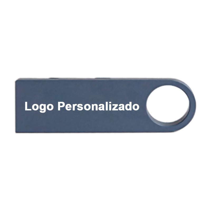 Kit 150 Memorias Usb 8gb Personalizadas Logo Laser Metal /i Azul 2 Y1