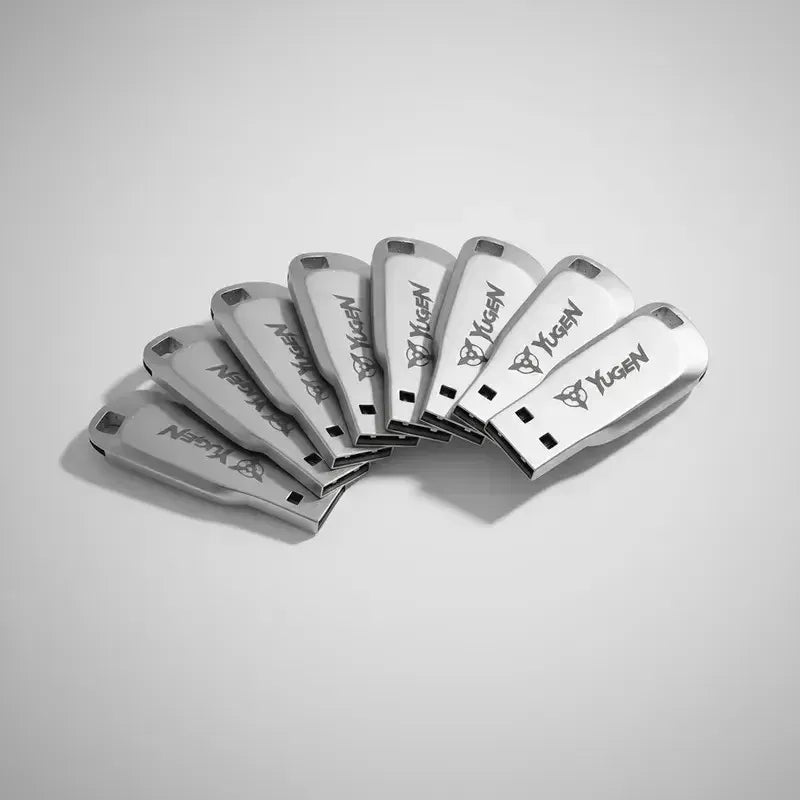 Paquete 20 Memoria Usb 16gb A Granel Metálica Mayoreo Yugen Plateado Y16