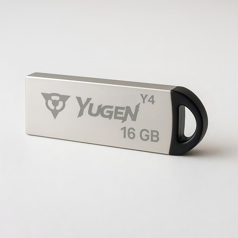 Kit 10 Memorias Usb 16gb Metálicas Yugen Usb 2.0 Plateado Y4