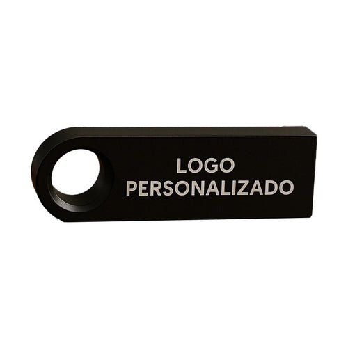 600 Memorias Usb 16gb Personalizadas Logo Laser Metal Negra Negro Y1b