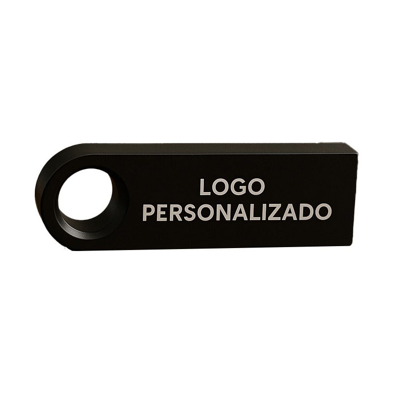 40 Memorias Usb 32gb Personalizadas Logo Laser Metal Negra Negro Y1b32