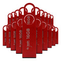 Kit 20 Memorias Usb 16gb Rojo 2.0 Bulk 4geek Liso Rojo Liso