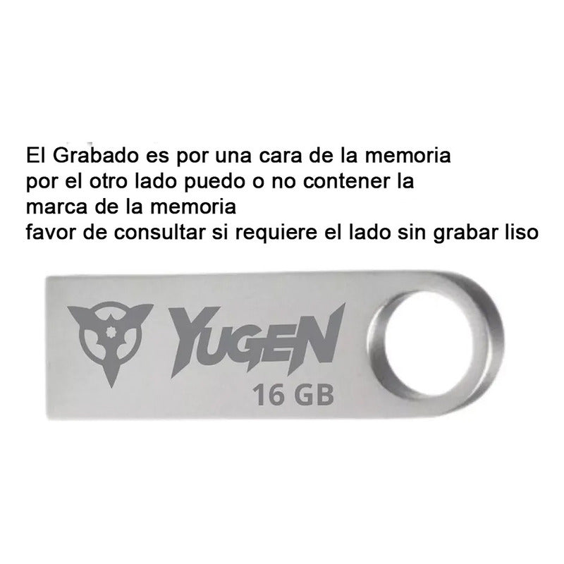 Kit 450 Memorias Usb 16gb Personalizadas Logo Laser Metal /i Plateado Liso