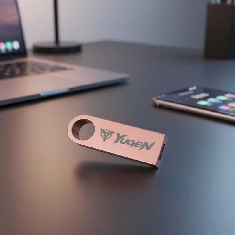 Paquete 50 Memoria Usb 8gb A Granel Metálica Mayoreo Yugen Oro Rosa Y1