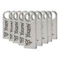 Paquete 20 Memoria Usb 8gb A Granel Metálica Mayoreo Yugen Plateado Y1p