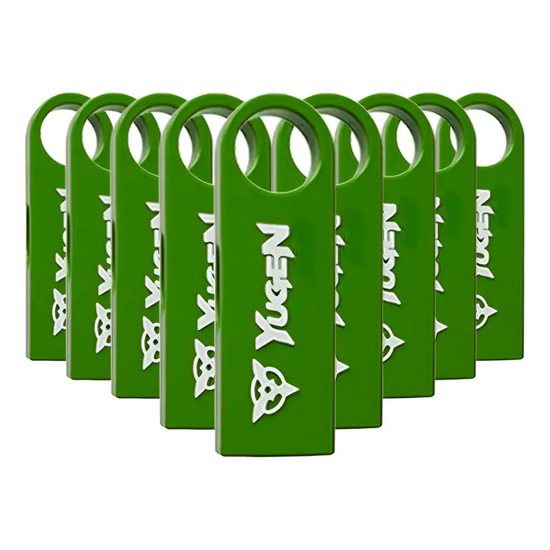 Paquete 100 Memoria Usb 8gb A Granel Metálica Mayoreo Yugen Verde Limon Y1