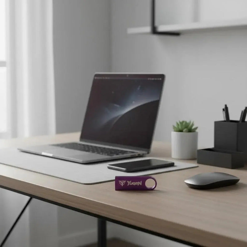 Paquete 100 Memoria Usb 8gb A Granel Metálica Mayoreo Yugen Violeta Y1