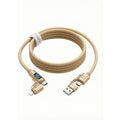 Cable Carga Rápida 4 En 1 240w Pantalla Usb-c Lightning 1.2m Dorado Oscuro