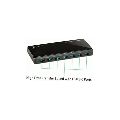 Hub Usb Tp-link De 7 Puertos 3.0 Con 2 Cargadores