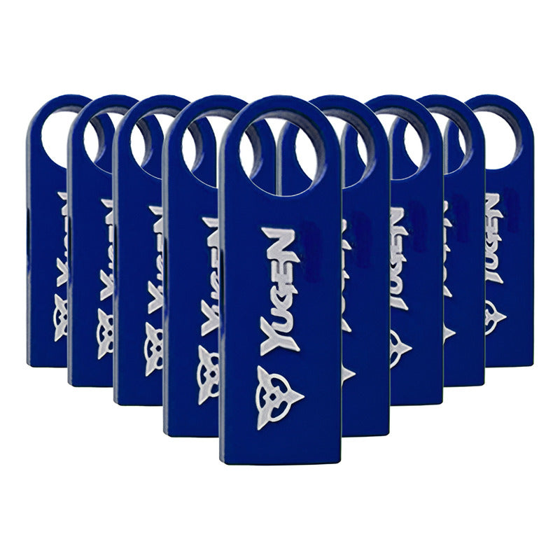 Paquete 30 Memoria Usb 8gb A Granel Metálica Mayoreo Yugen Azul Y1