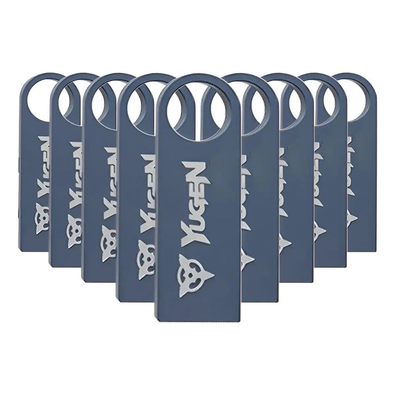 Paquete 100 Memoria Usb 8gb A Granel Metálica Mayoreo Yugen Azul 2 Y1