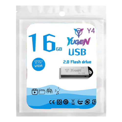 Kit  30 Memorias Usb 16gb Metalica Usb 2.0 Yugen  Plata Y4 Plateado Y4