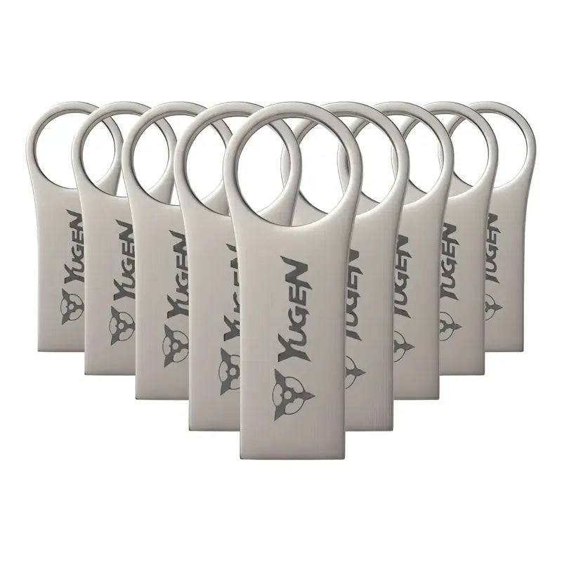 Paquete 20 Memoria Usb 16gb A Granel Metálica Mayoreo Yugen Plateado Y17