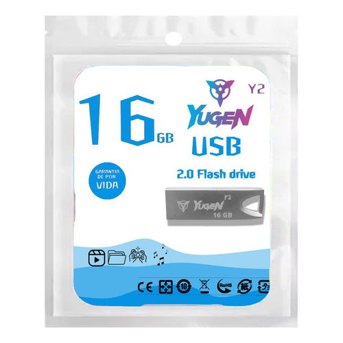 Kit  30 Memorias Usb 16gb Metalica Usb 2.0 Yugen  Plata Y2 Plateado Y2