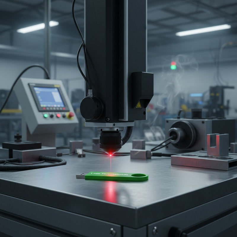 Kit 30 Memorias Usb 16gb Personalizadas Logo Laser Metal /i Verde Limon