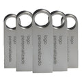 10 Memorias Usb 16gb  Personalizadas 2 Lados 2 Logos Laser Plateado Doble Logo