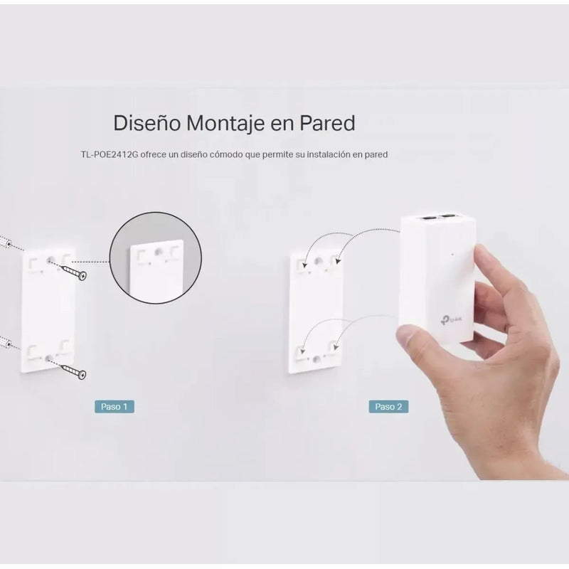 Adaptador Poe 24v Tp Link Poe2412g Pasivo Gigabit 1000mbps