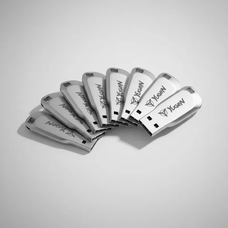 Paquete 20 Memoria Usb 8gb A Granel Metálica Mayoreo Yugen Plateado Y16