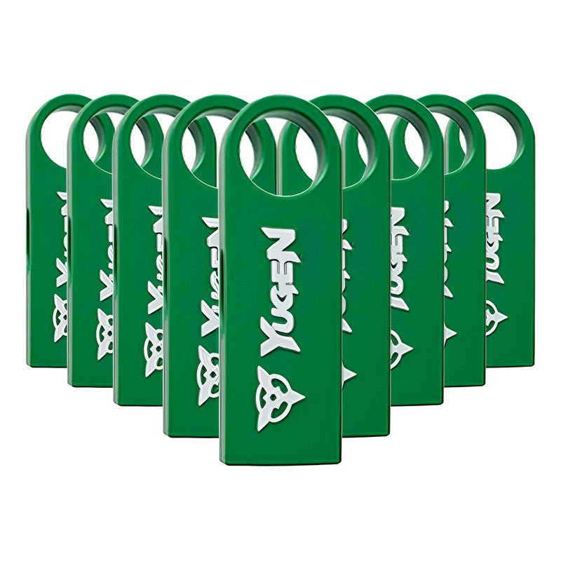 Paquete 30 Memoria Usb 8gb A Granel Metálica Mayoreo Yugen Verde Y1