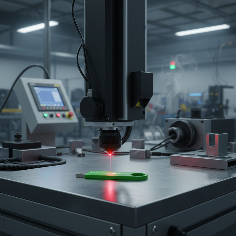 Kit 40 Memorias Usb 8gb Personalizadas Logo Laser Metal /i Verde Limon Y1