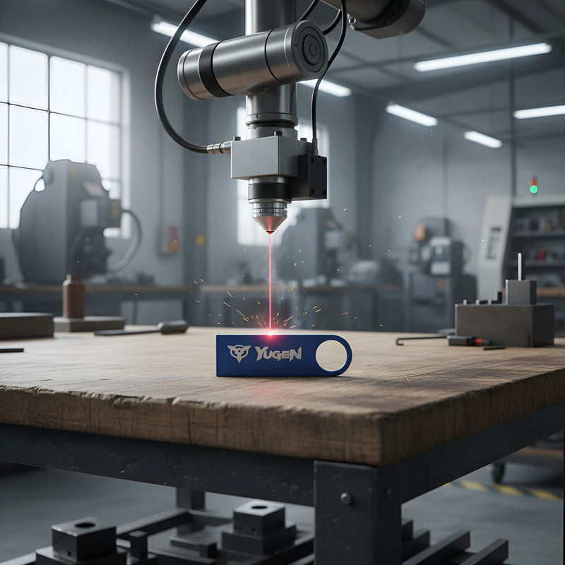 Kit 40 Memorias Usb 8gb Personalizadas Logo Laser Metal /i Azul Y1