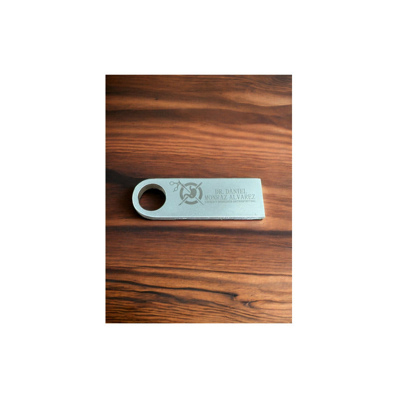 Kit 20 Memorias Usb 16gb Personalizadas Logo Laser Metal Plateado