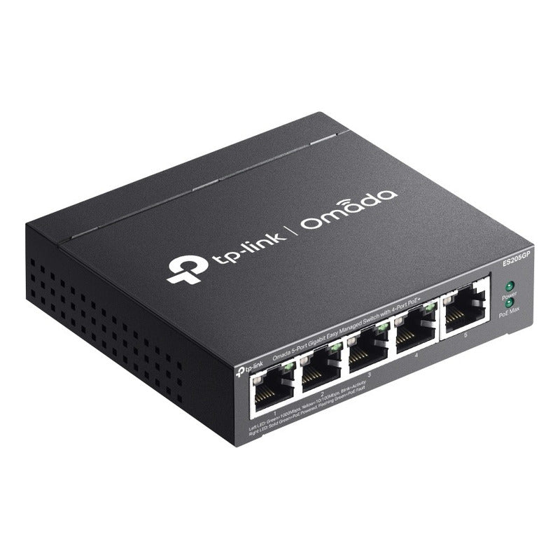 Switch Tp-link Omada Es205gp De 5 Puertos (4 Poe+) Gestionable