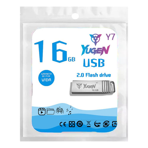 Kit  40 Memorias Usb 16gb Metalica Usb 2.0 Yugen  Plata Y7 Plateado Y7