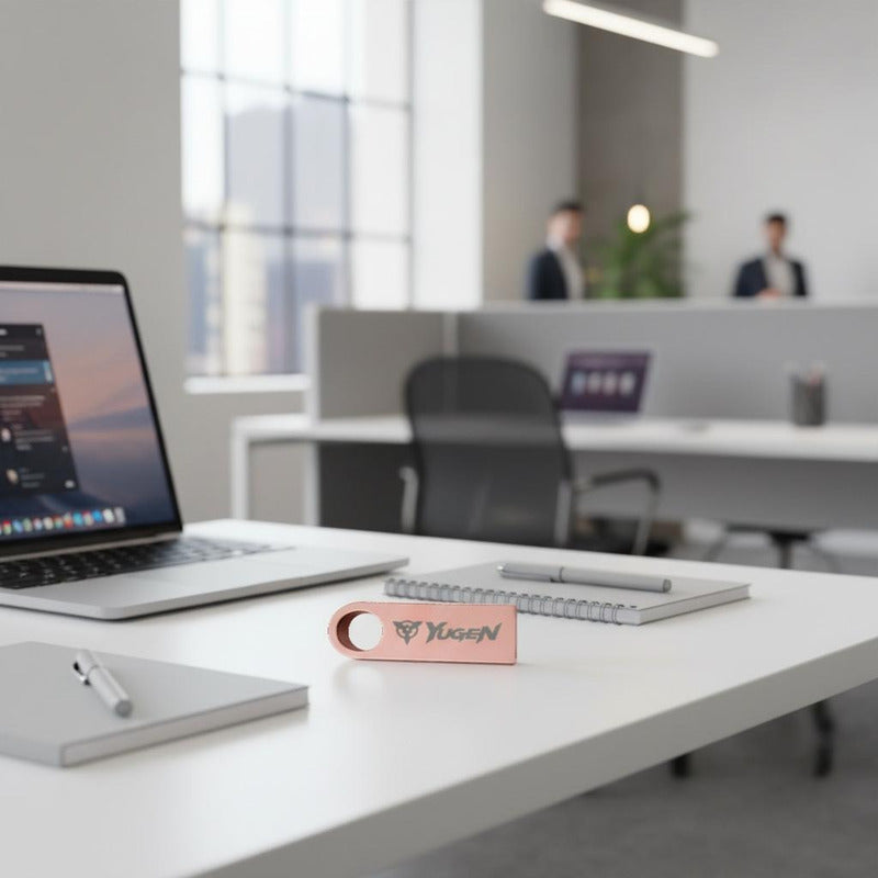 Paquete 50 Memoria Usb 8gb A Granel Metálica Mayoreo Yugen Oro Rosa Y1