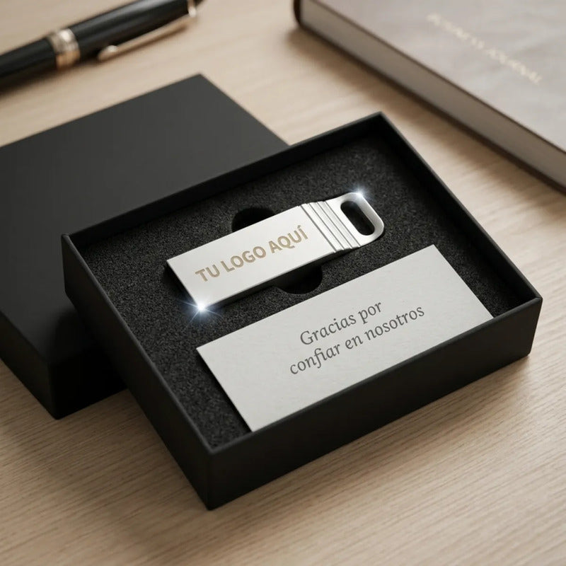 Kit 30 Memorias Usb 16gb Tu Logo Grabado  Eventos Plateado Y7per