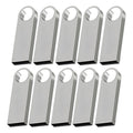 Kit 100 Memorias Usb 16gb 2.0 Bulk Sft Plateada A Granel Plateado Liso