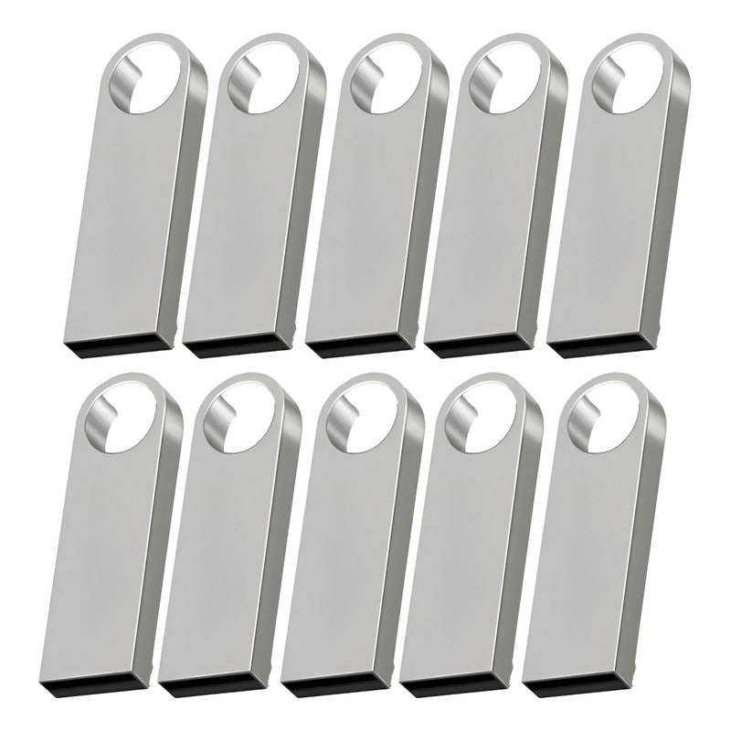 Kit 100 Memorias Usb 16gb 2.0 Bulk Sft Plateada A Granel Plateado Liso