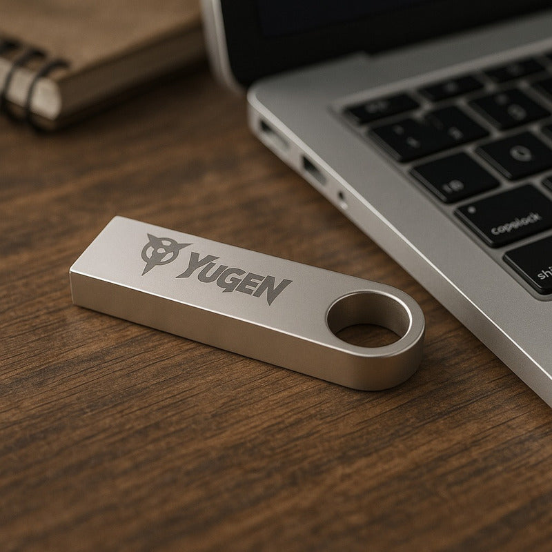 Paquete 20 Memoria Usb 8gb A Granel Metálica Mayoreo Yugen Plateado Y1p