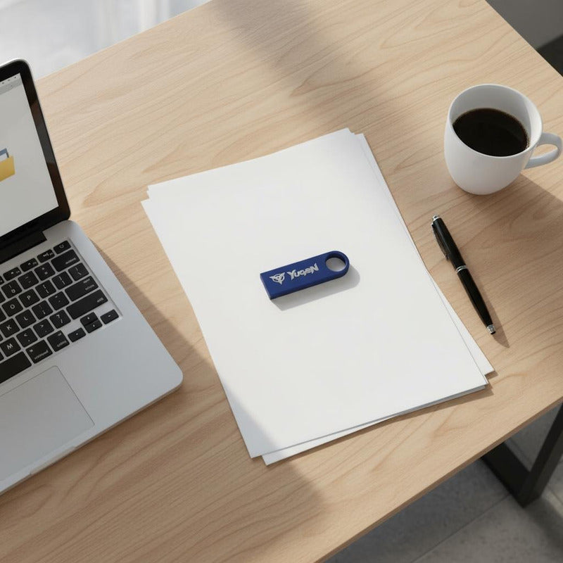 Paquete 20 Memoria Usb 8gb A Granel Metálica Mayoreo Yugen Azul 2 Y1a2
