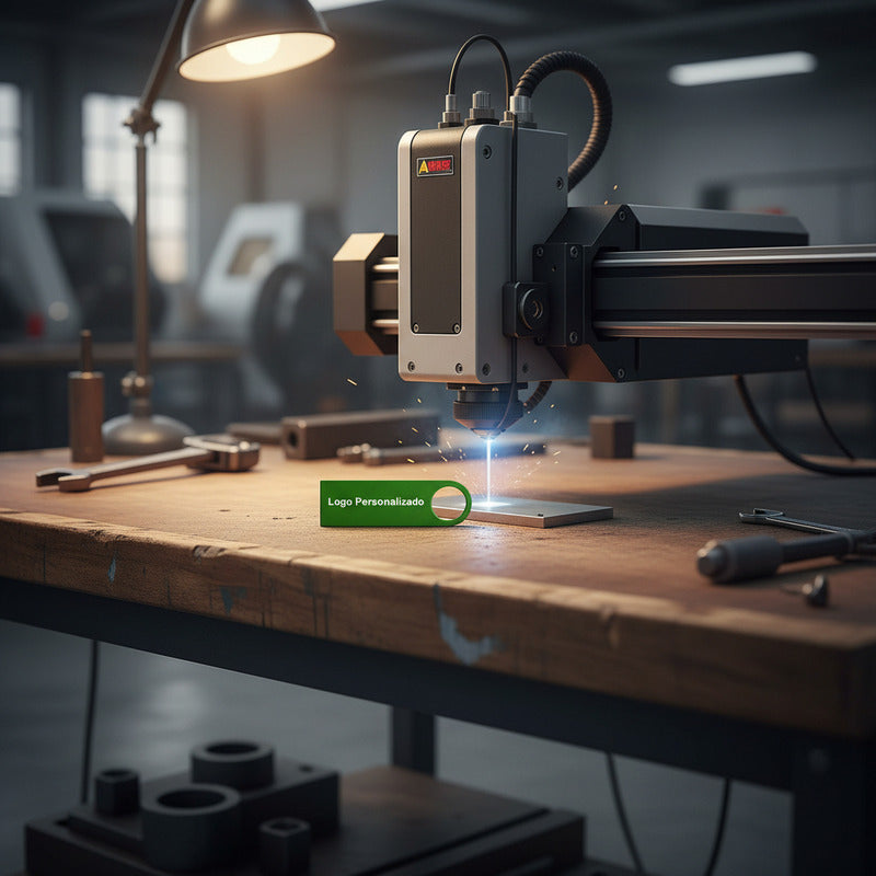 Kit 40 Memorias Usb 8gb Personalizadas Logo Laser Metal /i Verde Y1