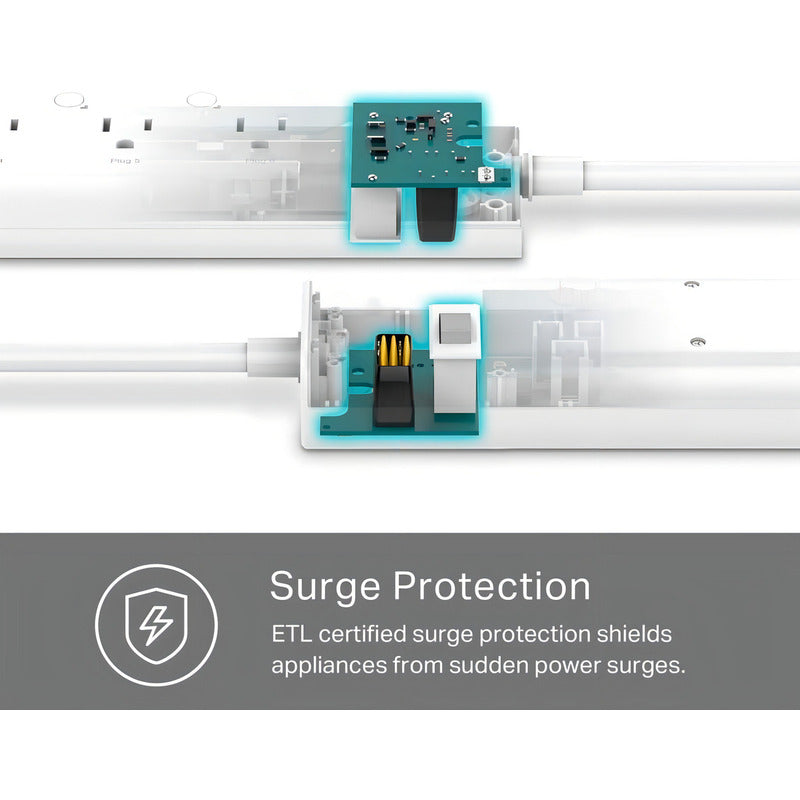 Tp-link Kasa Smart Hs300 Regleta Multicontactos Inteligente + Entr + 6 Usb