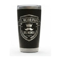 Termo  Grabado Laser Vaso 20oz Acero Inoxidable Regalo Papa Negro