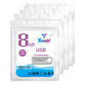Kit  50 Memorias Usb 8gb Metalica Usb 2.0 Yugen Plateado Y1