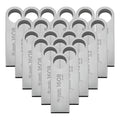 Kit 10 Memorias Usb 16gb Metálica 2.0 Bulk 4geek Plateado Lisa