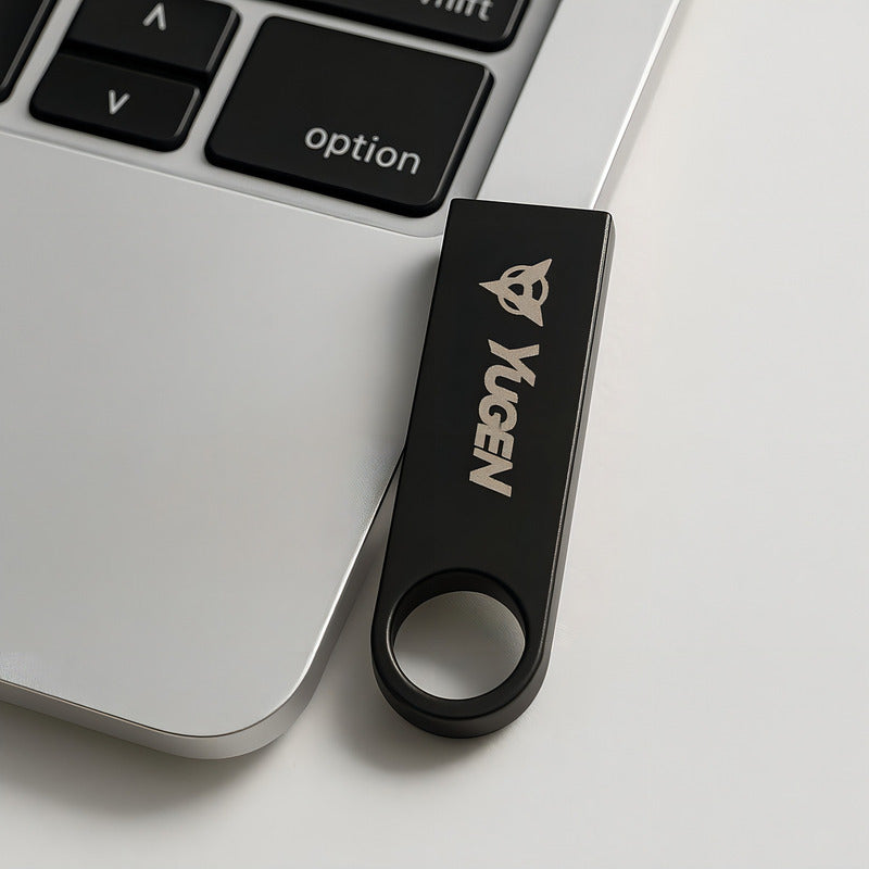 Paquete 100 Memoria Usb 8gb Yugen Metálica Negro Modelo Y1 Mayoreo