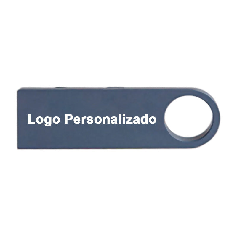 5 Memorias Usb 32gb Personalizadas Logo Laser Metal Azul 2 Y1