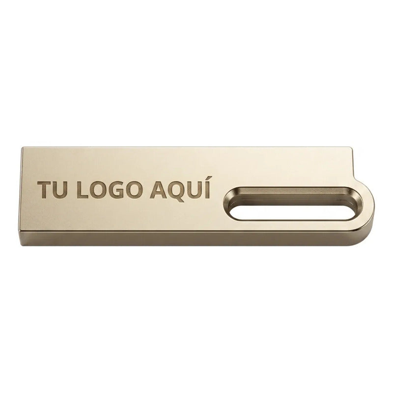 Lote 100 Usb 16gb Personalizadas Grabado Láser Mayoreo Plateado Y18per