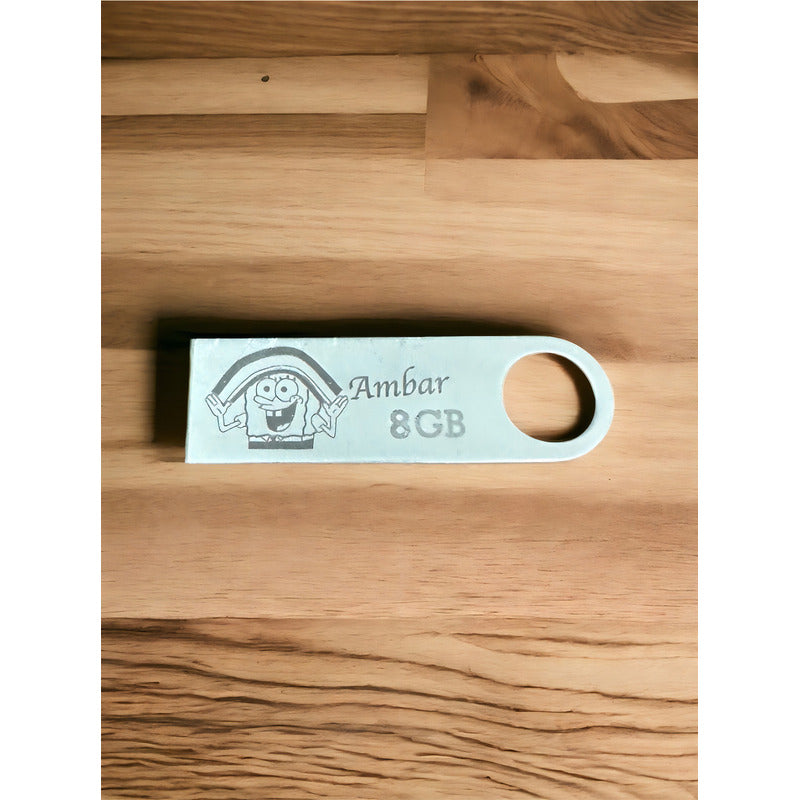 Kit 100 Memorias Usb 16gb Personalizadas Logo Laser Metal /i Color Plateado Liso