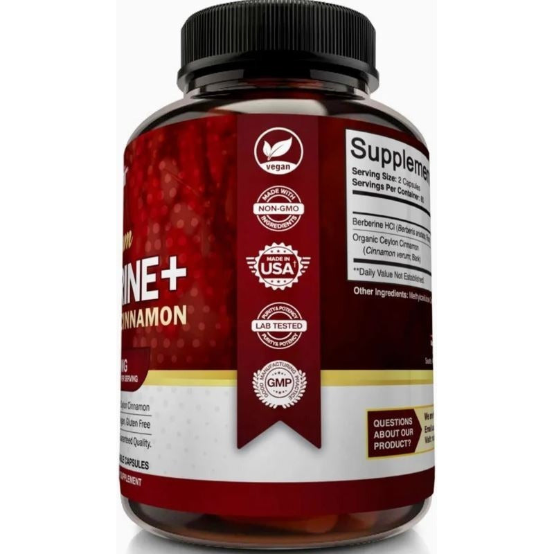 Nutriflair Berberina 1200mg 120 Cápsulas Veganas Sin Sabor Libre Gluten